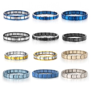 Bracelet à breloques italien en acier inoxydable, chaîne de base à maillons mignons, pour la fabrication de bijoux fantaisie, cadeau, vente en gros - Product Image 1