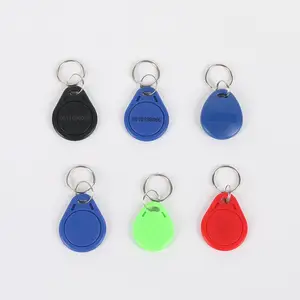 ABS material waterproof 125KHz tk4100 blue rfid card keyfobs tag for access control