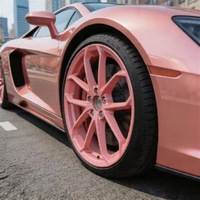 Nouvelles jantes forgées personnalisées Sakura Pink à 5 branches, 18-20 pouces, 5x112, 6061-T6, en alliage d'aluminium monobloc pour Audi RimPower