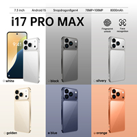 Smartphone 17 Pro Max 5G LTE, écran OLED 6,9 pouces 1,5K 120Hz, caméra arrière 2,9 pouces, Snapdragon, charge rapide 100W, global