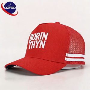 Gorra de Béisbol Roja Personalizada QZFSO para Hombre, Gorras Deportivas Bordadas en 3D, 5 Paneles, Logotipo Bordado en Algodón, Gorras Trucker de Alta Calidad - Product Image 1