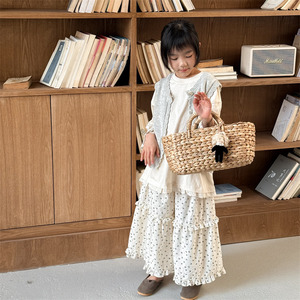 <span class=keywords><strong>Pantaloni</strong></span> corti ammorbiditi antizanzare con volant e gamba larga a fiori per bambine, primavera/estate, taglie 80-130 cm - Product Image 3