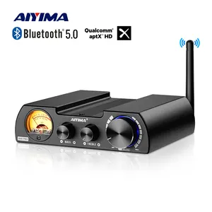 AIYIMA A08 Pro TPA3255 BT 5.0 Amplifier Daya 300Wx2 Stereo Audio Amplifier Speaker Penguat Rumah VU Meter Amp