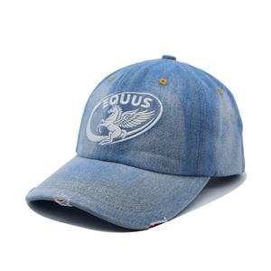 หมวกแก๊ปเบสบอลทรง 6 แผงผ้าฝ้ายซักแบบ OEM ปักลาย ไม่มีโครง สำหรับผู้ชาย ขายส่ง - Product Image 1