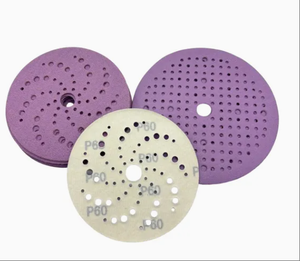 Фиолетовый цветной твердый абразивный диск 180 мм наждачная бумага абразивный шлифовальный диск с крюком для диска 60 80 120 180 240 - Product Image 4