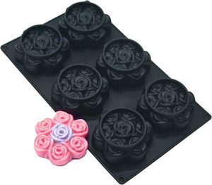 6 Cavity Flower Shape Cake Maker LFGB Platinum Non Stick BPA Free Silicone Mousse Cake Molds - Product Image 1