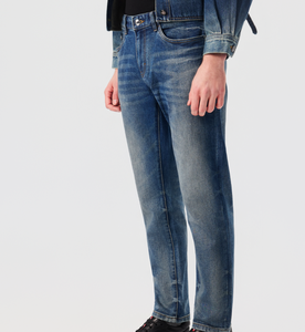 Pantalones de mezclilla para hombre, estilo único, corte ajustado, pierna recta, formales de negocios, casuales, lavados, para otoño e invierno, venta al por menor y al por mayor - Product Image 2