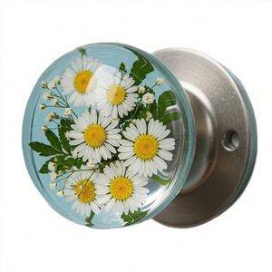 Poignées de porte en résine faites à la main avec motif floral, poignées de meuble de style vintage pour la décoration de la maison, parfaites pour les cadeaux de mariage - Product Image 1