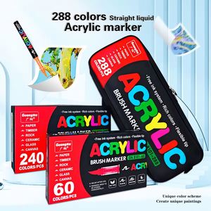 สีอะคริลิคแบบน้ำ ปลอดสารพิษ 240 สี ใหม่ล่าสุด ขายส่ง ปากกาเพ้นท์ สีมาร์คเกอร์ - Product Image 3