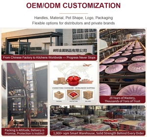 ชุดเครื่องครัวเหล็กหล่อเคลือบเงา 4 ชิ้น ประกอบด้วยหม้อและกระทะพร้อมฝาปิด กระทะทอด หม้อตุ๋น และหม้ออบแบบดัตช์ เหมาะสำหรับใช้กับเตาทุกประเภท - Product Image 6