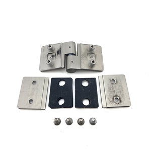 Cerniere da Bagno Vetro su Vetro a 180 Gradi in Ottone Regolabili a Perno con Rialzo per Porte in Vetro - Product Image 2