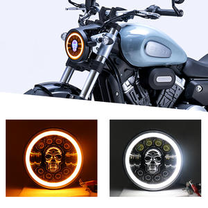 7-Zoll-RGB-LED-Scheinwerfer für Universal autos Hochleistungs-72-W-Schädel-LED-Motorlicht 6500K Hi-<span class=keywords><strong>Lo</strong></span>-Strahl für Jeep DRL Offroad-Funktionen - Product Image 2