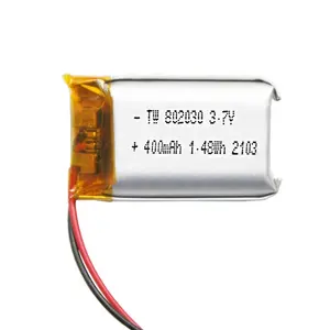 3.7V 400Mah Oplaadbare Lithium-polymeer Lithium Batterij 802030 Met Kc Certificaat