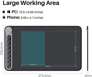Máy Tính Bảng Vẽ Đồ Họa Tương Tác Kết Nối Không Dây HUION Q620M - Product Image 3