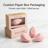 Éponge de Maquillage en Gros Sans Latex, Douce, en Forme d'Œuf, pour Fond de Teint Liquide, Utilisation Humide ou Sèche, Logo Personnalisé, Couleur, Emballage, OEM