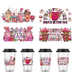 Taza de Café de 350 ml para San Valentín, Taza de Vidrio de Borosilicato de Doble Pared, Vaso Creativo Hecho a Mano, Regalo para Parejas, Hogar, Oficina, Fiesta - Product Image 2