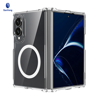 Étui de téléphone Samsung Z Fold 8 Premium, transparent, anti-jaunissement, magnétique, antichoc, coque de protection, emballage personnalisé avec logo