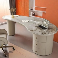 Bureau d'ordinateur moderne de luxe en bois pour bureau, salon de beauté, clinique médicale, clinique dentaire, salle de sport, table de négociation