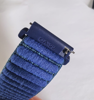 Bracelet en Nylon Ondulé pour Samsung Galaxy Watch 20mm 22mm Bracelet de Montre en Nylon Réglable Sport Correa
