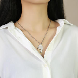 Collana con Ciondolo <span class=keywords><strong>a</strong></span> Cuore Spezzato in Acciaio Inossidabile Dorato, Gioiello dell'Amicizia alla Moda, Regalo per Coppie per <span class=keywords><strong>San</strong></span> <span class=keywords><strong>Valentino</strong></span> - Product Image 6