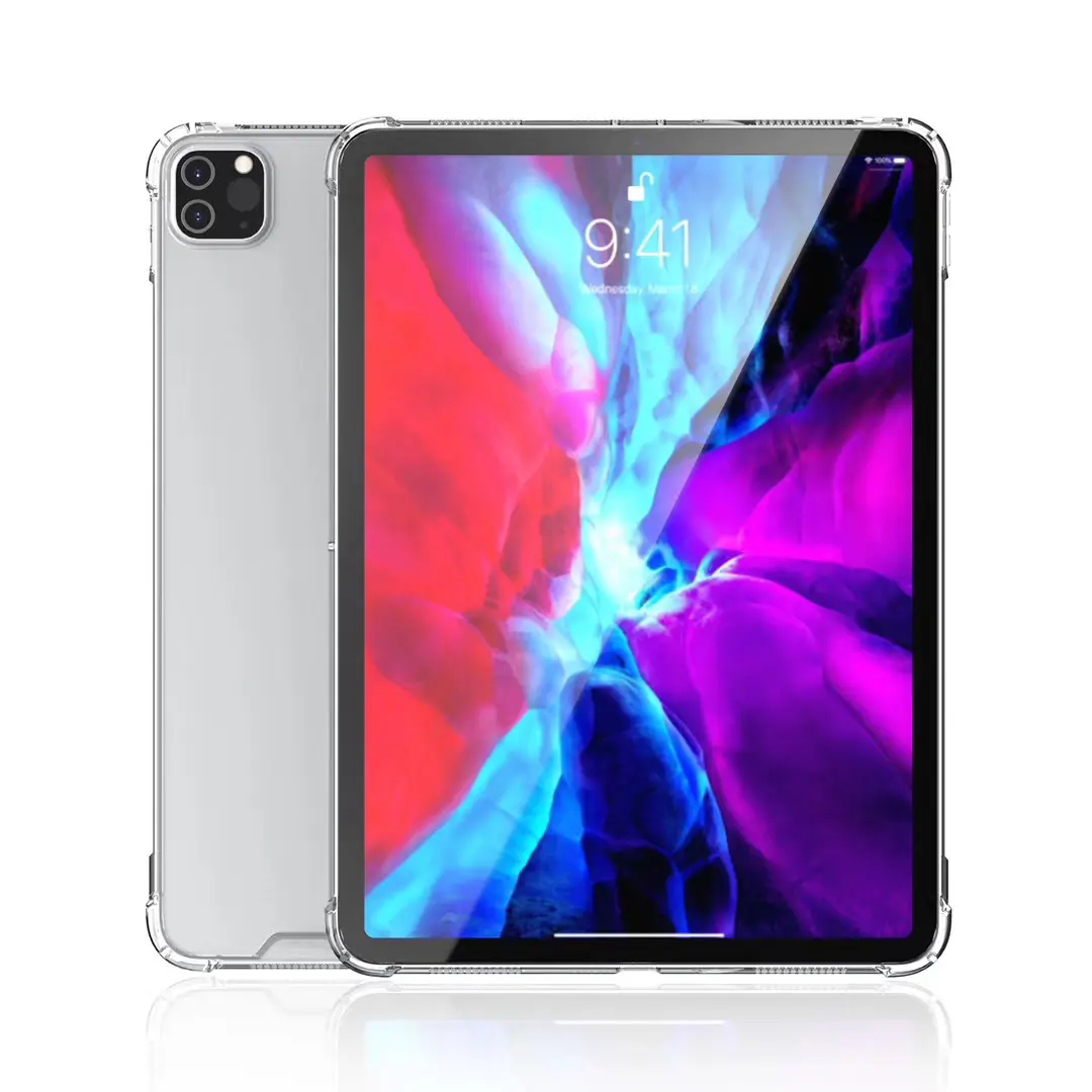 For iPad Case Transparent Shockproof Drop-Resistant Flexible Soft Clear TPU Protective Cover for iPad 10.2 Case