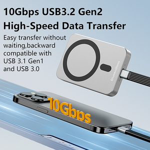 กล่องใส่ SSD M.2 NVME แบบแม่เหล็ก 10Gbps รองรับขนาด 2230 2242 2260 2280 และฮับเชื่อมต่อ USB-C แบบ Type C พร้อมพอร์ต HDTV 4K 60Hz และ PD 10 - Product Image 2