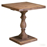 Table basse carrée en bois massif de style américain, plateau de table rétro