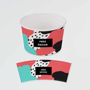 16oz gobelet en papier crème glacée pu ch up tube pla manchon de crème glacée 16oz pinte de crème glacée - Product Image 6