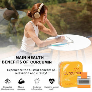 WXW, extracto de raíz orgánica más vendido, curcumina, tiras de extracto de cúrcuma, película oral de disolución rápida, suplemento de curcumina de cúrcuma - Product Image 5