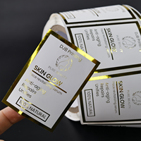 Étiquettes de parfum personnalisées en feuille d'or, autocollants en rouleau pour flacons noirs de parfum