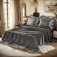 Draps en soie sur mesure, taille King, housse de lit en soie, literie pour la maison, literie d'hôtel, housse de drap en tissu, drap de lit luxueux pour hôtel