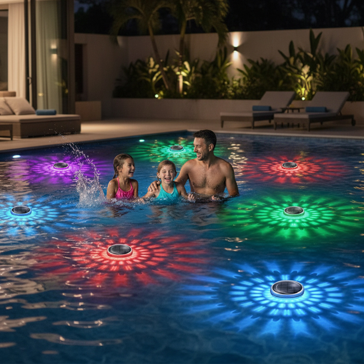 Submersible Solar Floating LED Pool Light IP67 Waterproof RGB Color Changing Outdoor Garden Swimming Pool Night Light