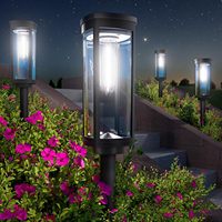 Lampes solaires LED lumineuses pour allée de jardin avec détecteur de mouvement, allumage/extinction automatique, étanches, haute luminosité pour cour extérieure, pelouse, allée, voie de circulation