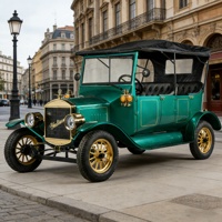 Voiture de golf électrique LY05N 5-6 places avec moteur AC, véhicule de tourisme vintage pour hôtel (certifiée E-mark, autonomie 100 km, haute vitesse, personnalisable)