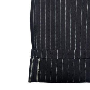 Jeans Denim Neri Baggy Personalizzati con Bottoni e Ricami Sashiko, Modello Dritto e Impilato, Stile Casual <span class=keywords><strong>Boyfriend</strong></span>, 100% Cotone, Primavera Estate - Product Image 3