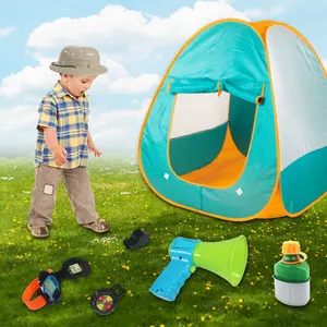 Tente de Camping pour enfants, jouet intérieur et extérieur, tente de jeu Pop Up pliable, articles de table, pique-nique,