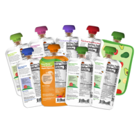 Pochettes souples personnalisées pour bébés : Protéines, aliments, lait, purée de fruits – Doypacks biodégradables imprimés flexo avec fermeture éclair
