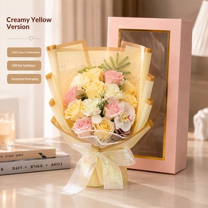 Ramo de Jabón en Forma de Rosa para el Día de San Valentín, Regalo de Flores Artificiales Romántico y Creativo - Product Image 3