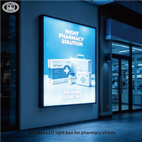 Enseigne LED Murale Rectangulaire en Aluminium pour Salon de Thé, Boîte à Lumière Fine en Tissu pour Promotion de Marque de Magasin de Boissons en Europe