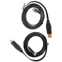 Cable de consola USB de 6 pies, adaptador serie RJ45 blindado con trenzado chapado en oro, compatible con router/switch para NETGEAR Windows/Linux, negro