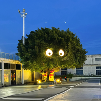 Lampes paysagères à grands faisceaux lumineux, lumières d'arbre extérieures illuminées, décorations publicitaires dynamiques rotatives, installations interactives