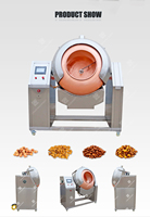 Machine de revêtement industrielle à pulvérisation pour poudre de cuivre, sucre, châtaignes, noix de cajou, amandes, chocolat, caramel, cacahuètes