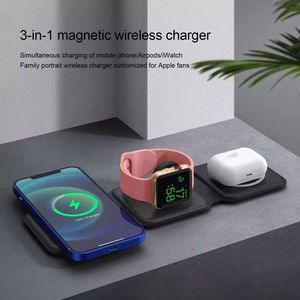Cargador Inalámbrico Magnético Plegable de 15w, Estación de Carga 3 en 1 con Soporte Magnético para iPhone 16 15 14 13 12 Pro Max, para iWatch y para Airpods - Product Image 6
