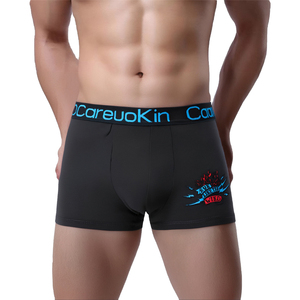 Per Careuokin slip <span class=keywords><strong>Boxer</strong></span> da <span class=keywords><strong>uomo</strong></span> in <span class=keywords><strong>microfibra</strong></span> di alta qualità e traspirante con stampa di metà altezza Logo personalizzato all'ingrosso - Product Image 3