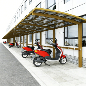Aluminum Carport Peak <b>Roof</b> 2 Car Waterproof Parking Shelter Modern Easily Assembled In-Home Installation Available Powder Coated - Product Image 3