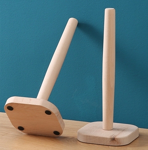 Outils d'organisation de cuisine Porte-rouleau vertical en bois Porte-serviettes en papier de cuisine écologique - Product Image 4