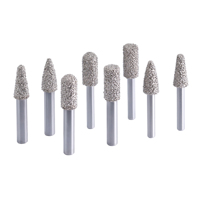 Pointes de meulage diamantées FLB038-ES 12 mm, haute dureté, grain grossier, fraises rotatives pour le débavurage de la fonte