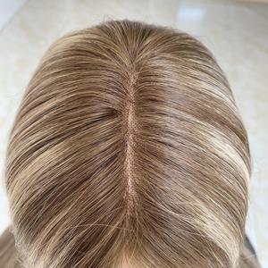 High Quality Mono Base <b>Topper</b> Natural Scalp PU Front Breathable Virgin Clips <b>Women</b> - Product Image 2