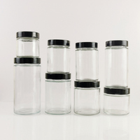 Bocaux en verre hermétiques avec couvercle métallique pour aliments, épices, miel, cuisine, 180ml, 280ml, 500ml