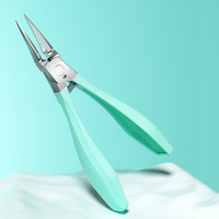 Nouvelle pince à ongles professionnelle en acier inoxydable de qualité supérieure, spéciale ongles incarnés, à pointe inclinée et poignée en V, pour ongles épais et durs, durable et portable